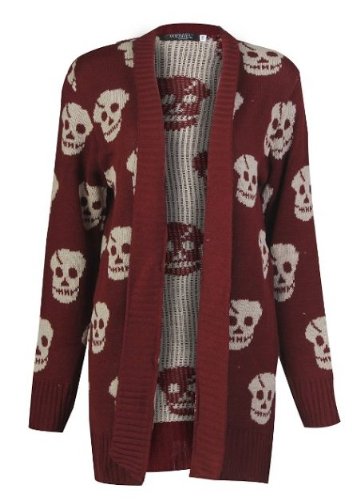 skull print cardigan